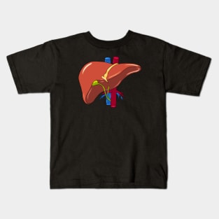 Liver anatomy Art Kids T-Shirt